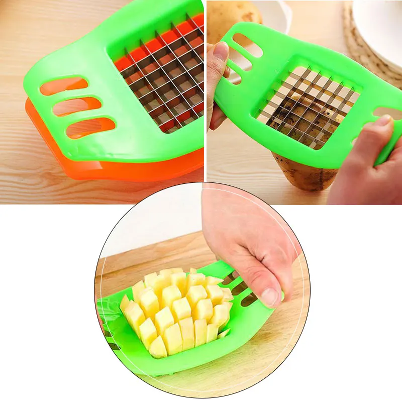 

1PC Household Vegetable Potato Slicer Cutter Chopper Chips Making Tool Potato Cutting Fries Tool Kitchen Accessories