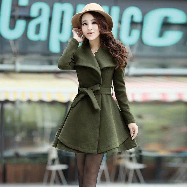 Invierno Militar Negro Elegante Abrigo de Lana Abrigo Para Mujer Chaquetas de Invierno Y Abrigos de Moda Retro Mujeres Abrigo wz090 _ - AliExpress Mobile