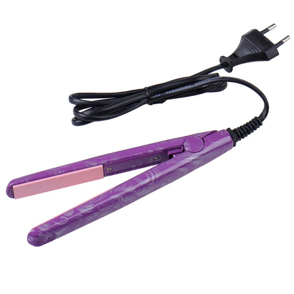 Purple Mini Hair Curling Wand Curling Irons Electronic Wand Curler
