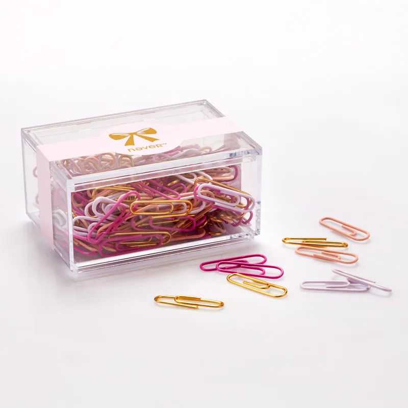 200pcs 28mm Metal Paper Clips Colored U Type Paper Clip Metal Bookmark