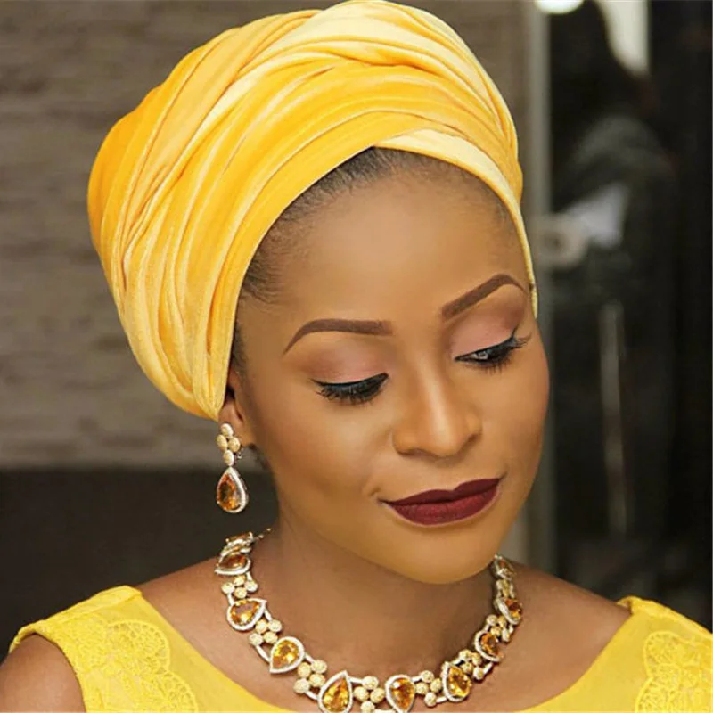 

Women Hats Head Scarf Velvet Women's Turban Elastic Hat India Hat Chemo Cap Beanies Muslim Skullies Hats Caps for Ladies