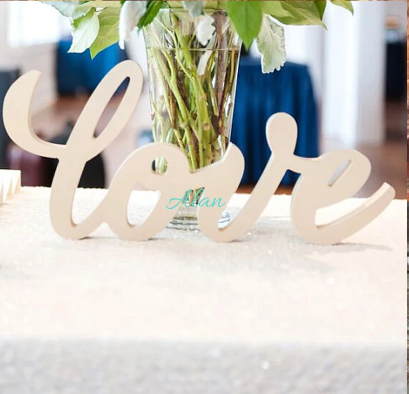 

Love Sign for Wedding or Decor Table Sign in Calligraphy Font - Sign for Sweetheart Table Decor - Love Sign for Table Decorwhite