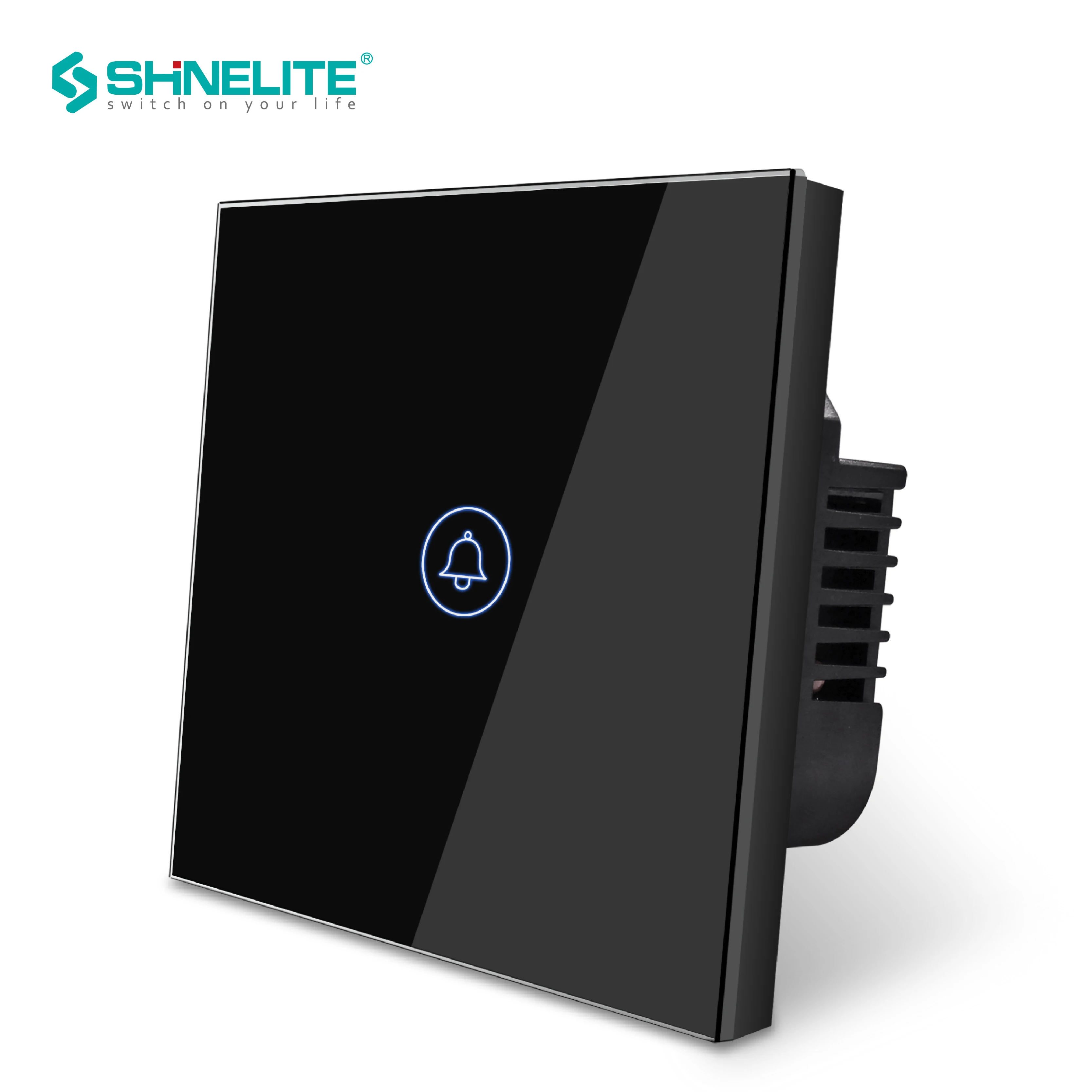 UK Standard Door Bell Touch Wall Switch ,White Crystal Luxury Glass