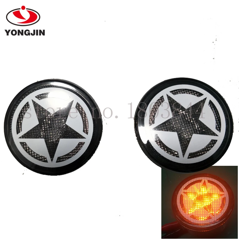 

2 шт., Светодиодные поворотники для Jeep Wrangler Star