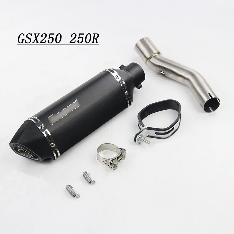 

For GSX250 250R Motorcycle Middle Section Exhaust System Silp On Exhaust Muffler Pipe With DB Killer