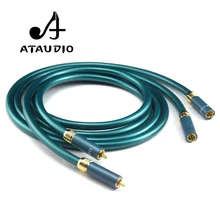 Ataudio alta fidelidade rca cabo hi-end cd amplificador interconectar 2rca para 2rca macho cabo de áudio 1m 2 m