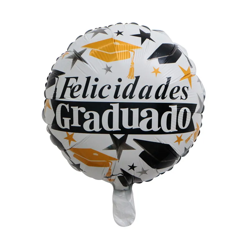 50 шт., 18 дюймов, испанский круглый воздушный шар для выпускного вечера, вечерние украшения, фольга, праздничные шары, поздравления, вечерние принадлежности - Цвет: Красный