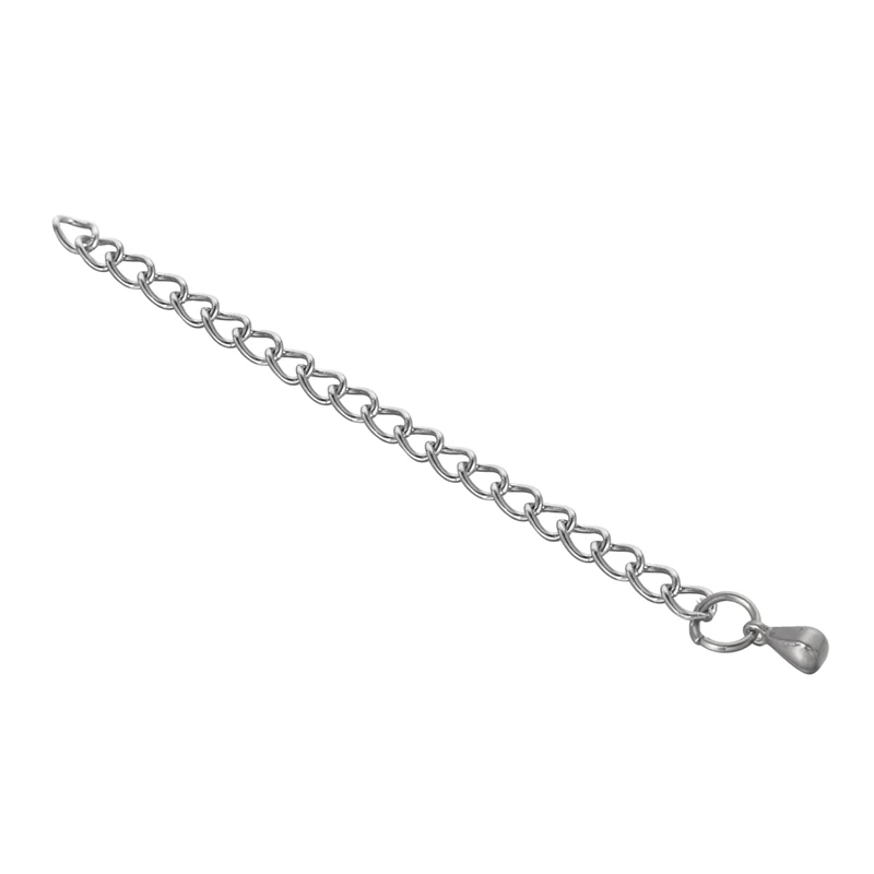 

FUNIQUE Stainless Steel Tail Chains For Jewelry Findings & Components Entension Chain For Necklace Diy Jewelry Accessories 10PCs