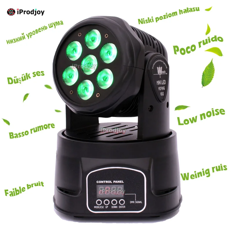 Mini Led Moving Head Wash 7x12w Beam Light  Stage Disco Dj Dmx Lamp Rgbw lumiere Strobe Laser Show Christmas Party Licht (3D)