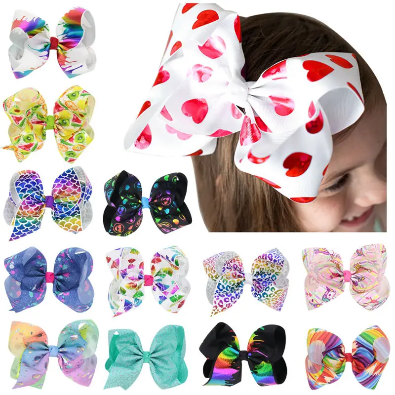 

Naturalwell Halloween Hair Bow Gift Child girls Accessory Birthday Party Favor Hair Bow Clip Bows for Girls Big Bow BB018D
