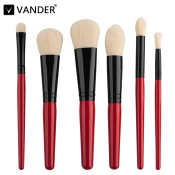 

Vander Pro 6Pcs Makeup Brushes Set Powder Blush Foundation Eyeshadow Eyeliner Lip Concealer Cosmetic Blending Tools Maquiagem