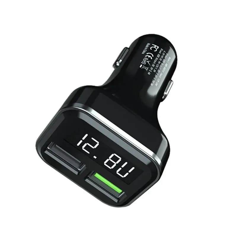 

Digital LCD Display Dual USB Car Charger 3.0A Fast Charging Power Adapter for iPhone Samsung Smart Phone High Quality Charger