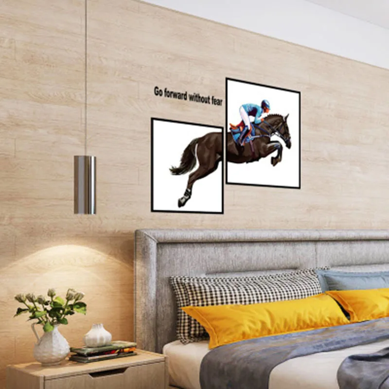 3d إطار الصورة عرض سباق الخيل ملصقات الحائط غرفة المعيشة الطعام غرفة خلفية جدار ديكور الفن قدما دون خوف صائق 3d إطار الصورة عرض سباق الخيل ملصقات الحائط غرفة المعيشة الطعام غرفة خلفية جدار ديكور الفن قدما دون خوف صائق