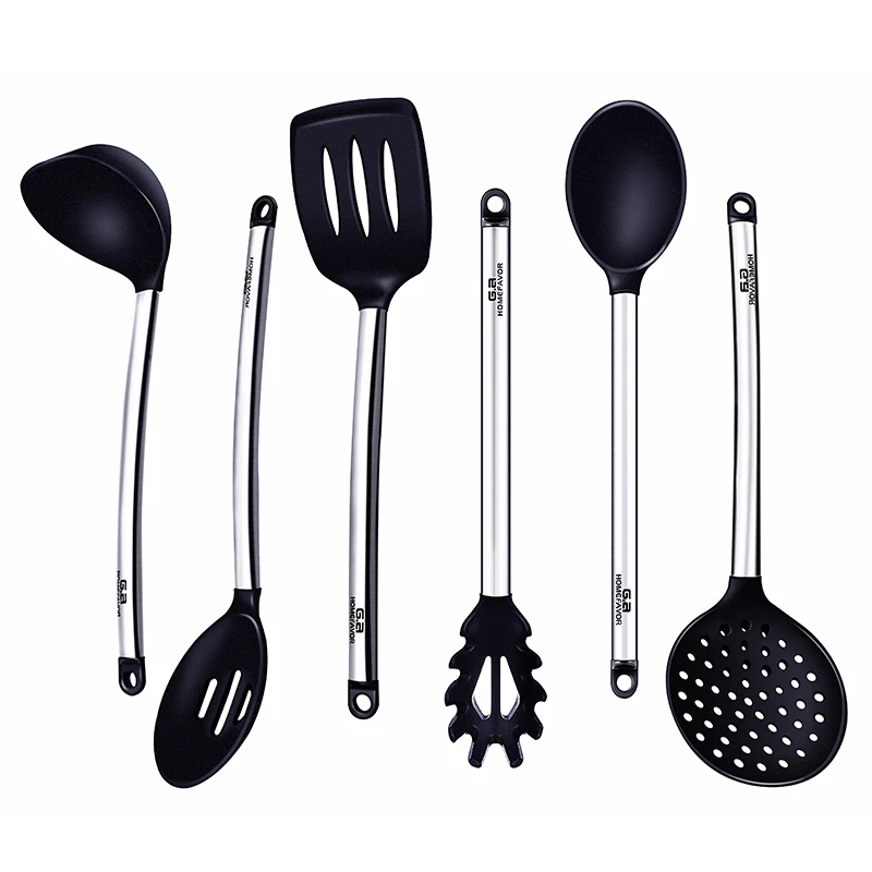

G.a HOMEFAVOR 6 PCS Silicone Kitchen Utensil Set Nonstick Heat Resistant Cooking Accessories Tools New