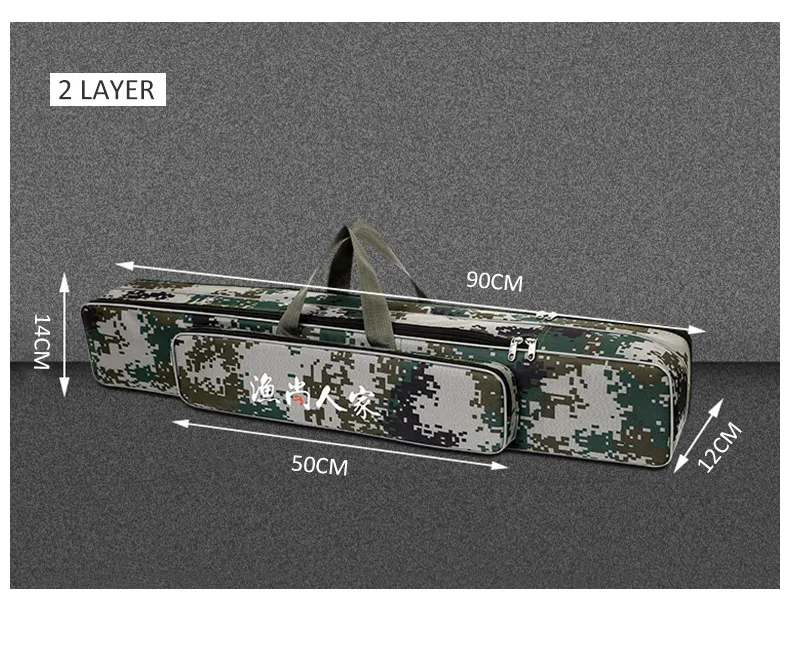 Bolsa de Pesca Vara de Pesca Multifuncional ao ar Ombro Portátil Bolsa - 3 Camada 80 90 120cm Armazenamento Livre Xa75g Mão 2 4 High Quality Esporte e Lazer