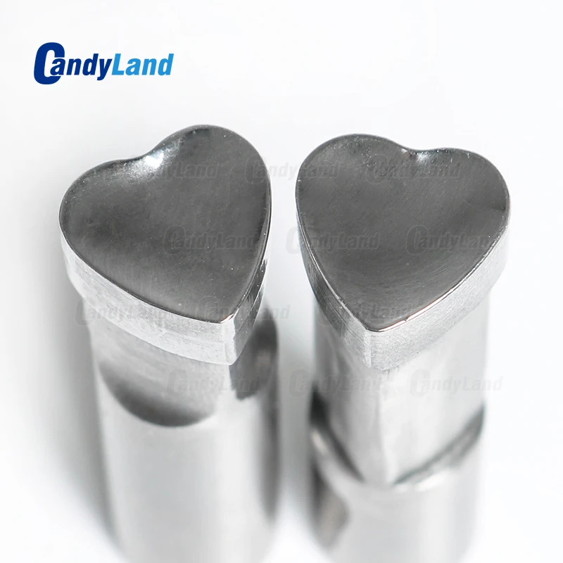 

CandyLand Heart Milk Tablet Die 3D Punch Press Mold Candy Punching Die Custom Logo Calcium Tablet Punch Die For TDP5 Machine