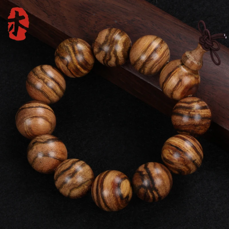 

Good Wood bracelet dapperly flower qi nan agarwood beads 20mm bracelets bracelet male Women rosary