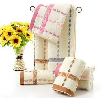 

sloobaoPlaid 100% cotton Face Hand Bath bath face towels32 Simple high-grade bamboo fiber untwisted small raindrops umbrella