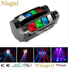 Niugul High quality 8X10W Mini Led Spider Light DMX512 LED Moving Head Light led Beam club dj disco lighting KTV lamps RGBW Beam