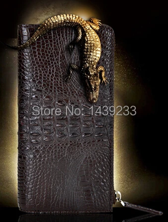 Free Shipping 100% Genuine Crocodile Leather and Alligator Skin Wallets for Men with Zipper Closure цена Free Shipping 100% Genuine Crocodile Leather and Alligator Skin Wallets for Men with Zipper Closure цены онлайн