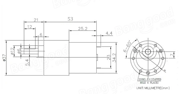 12V DC Metal Gear Reducer Motor High Torque DC Gear Box Motor