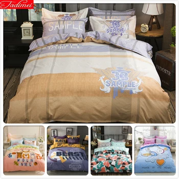 

Bedlinen King Queen Twin Double Size Duvet Cover 1.5m 1.8m 2m Flat Sheet Bed Linens Kids Boy Girl 3/4 pcs Bedding Set Bedclothes
