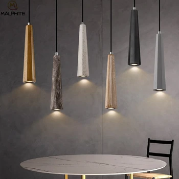 

Modern LED Cement Pipe Pendant Lights Dining Room hanging pendant lamp Bedroom Bedside luminaires Living Room lighting fixtures