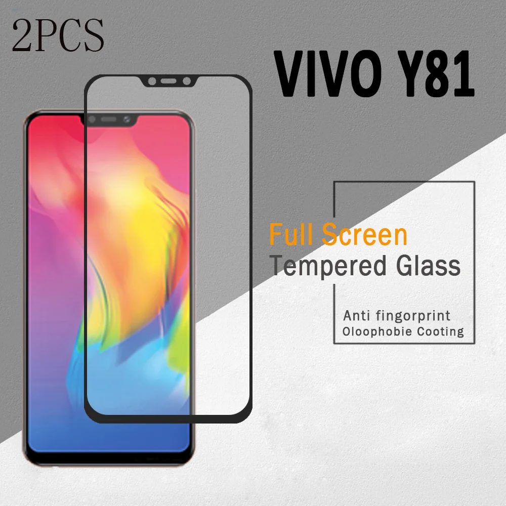 

2PCS 2.5D 9H Tempered Glass For Vivo Y81 Screen Protector Vivo Y81 Screen Protector For Vivo Y81 Y 81 Full Cover Protective Film