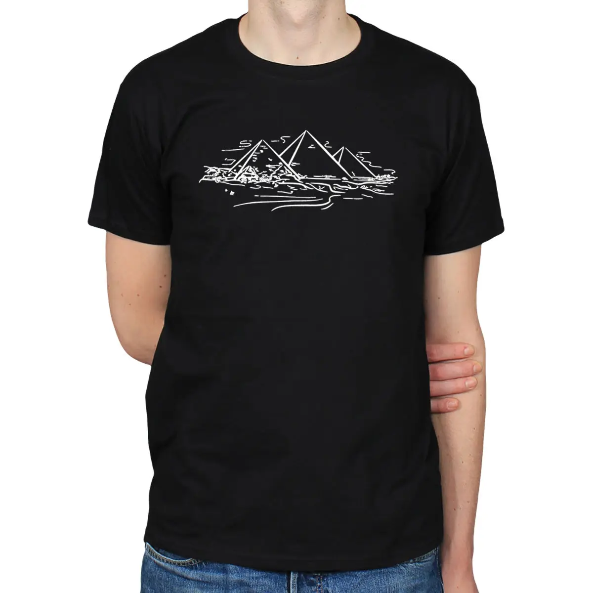 

EGYPTIAN PYRAMIDS ANCIENT EGYPT HISTORY TOMB PHARAOH ILLUMINATI T-SHIRT TEE S Funny Harajuku T shirts