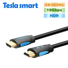 Tesla smart HDMI 20 4K60Hz HDMI to HDMI Cable 15m 5ft HDMI Cable Adapter 3D for Xbox360 LCD PS3 PS4 projector computer