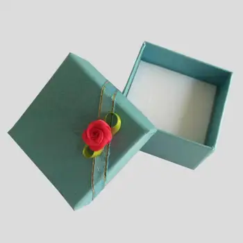 

5 * 5 * 3 Cm Beautiful Roses Rings Earrings Jewelry Cartridge Box Hot