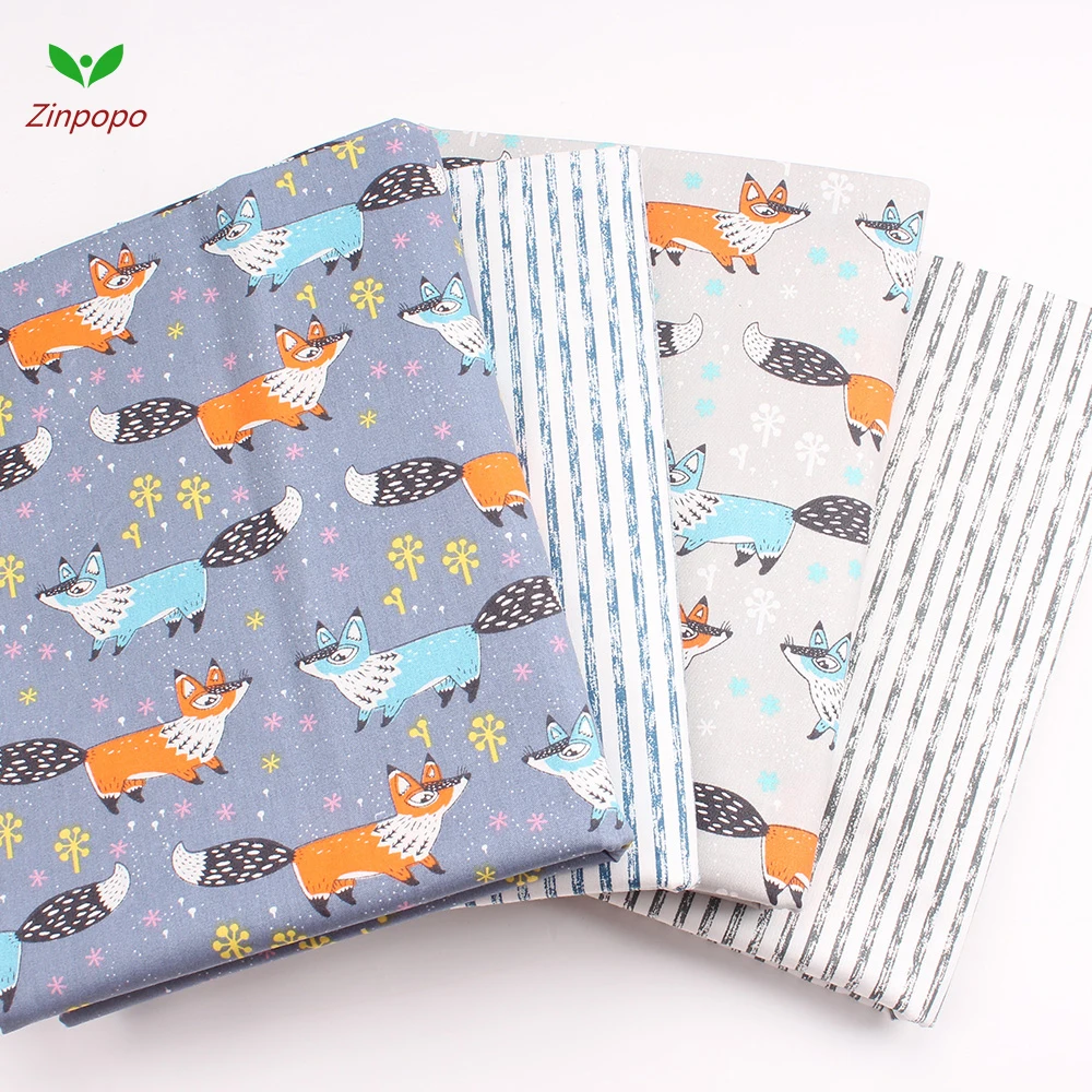 New 4pic/lot 40x50cm Cotton fabric Patchwork tecido for
