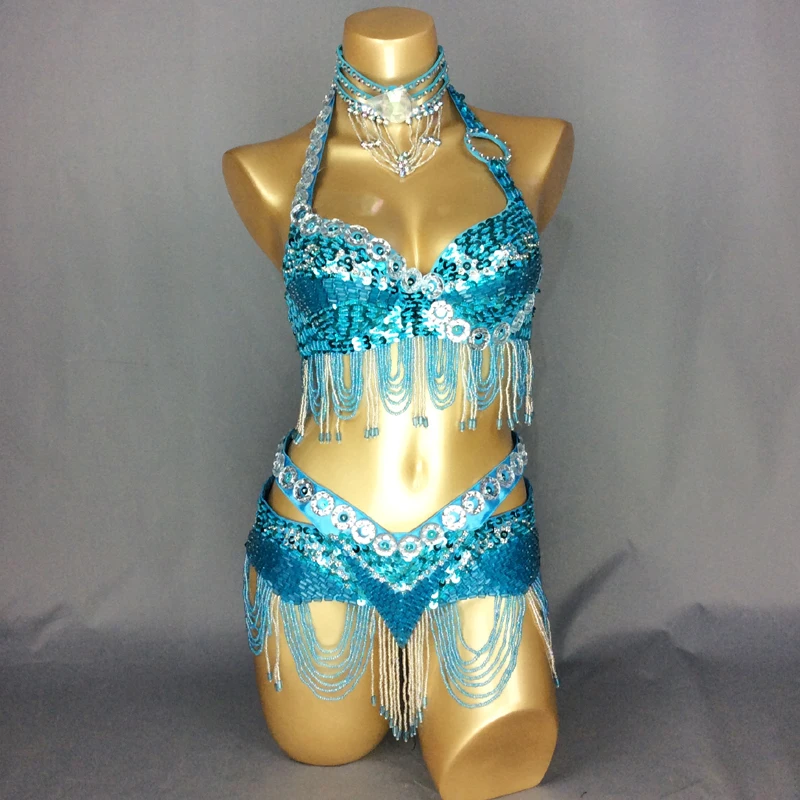 Belly Dancing Suite Belt+Bra 2 Piece Set Samba Costumes Club USA Bra Size  TF209-2 - China Belly Dance Costumes and Halloween Costumes price