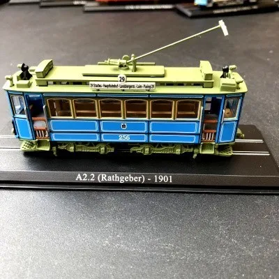 Новое специальное предложение литой металл 1/87 старомодный трамвай статическое моделирование Настольный дисплей Коллекция Модель игрушки для детей - Цвет: J
