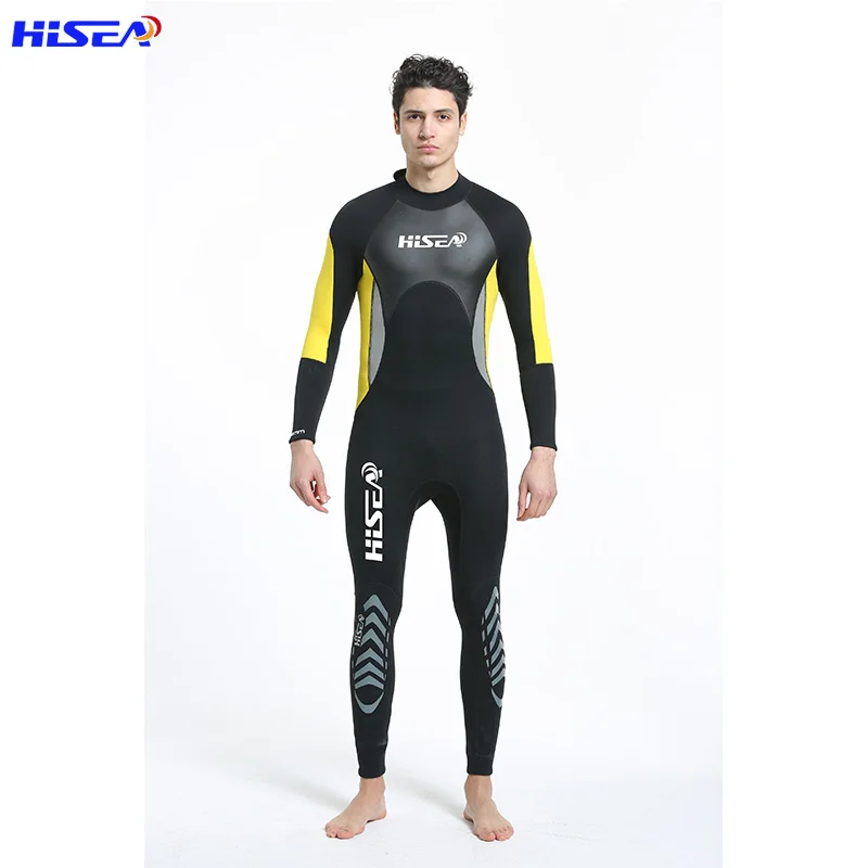 

Hisea Men 3MM Neoprene Wetsuit One Piece Close Body Diving Suit Prevent Jellyfish Surf Triathlon Scuba Diving Wetsuit Swimming