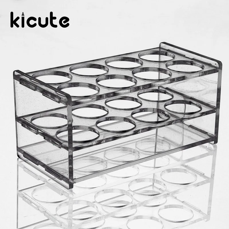 Kicute 8 Holes Plastic Test Tube Rack Testing Tubes Holder Storage