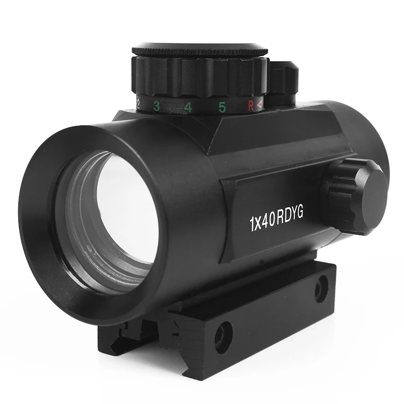 1x40RDYG Red Dot оптический прицел с рыбьей кости крепление направляющей «Ласточкин хвост» регулируемый 11 мм/20 мм рейка для охоты Красный точка зрения