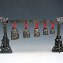 Медитация Гонг с 7 Украшенные колокольчики с дизайном дракона