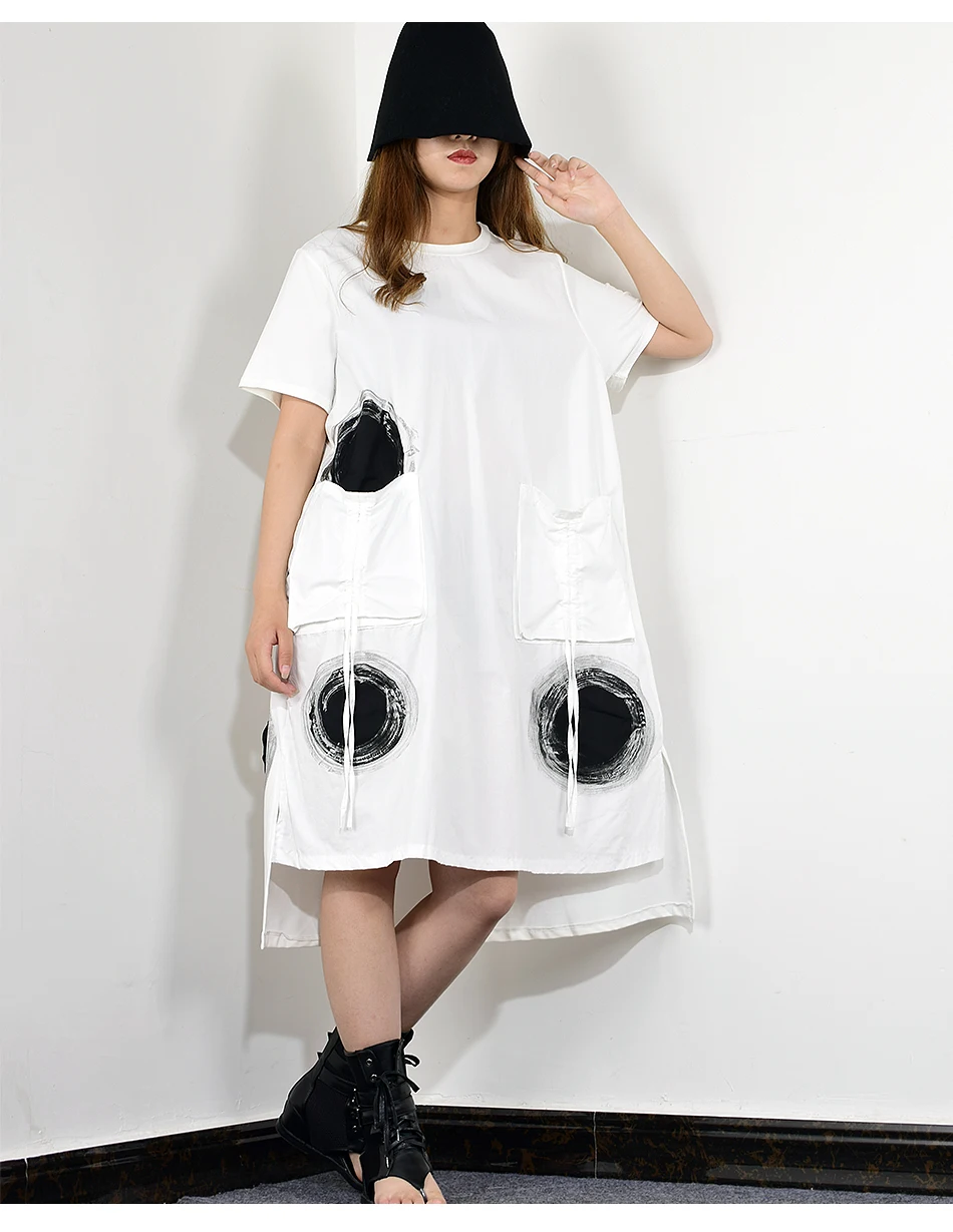 XITAO, волнистое платье размера плюс, летняя одежда для женщин, платье миди, новинка, повседневный СВОБОДНЫЙ Модный пуловер WBB3418