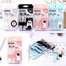 4 шт. милый мультфильм животных наушники гарнитуры наушники-вкладыши 3.5 мм проводные наушники для iPhone 5 6 6S плюс Sumsang mp3 музыки Playe