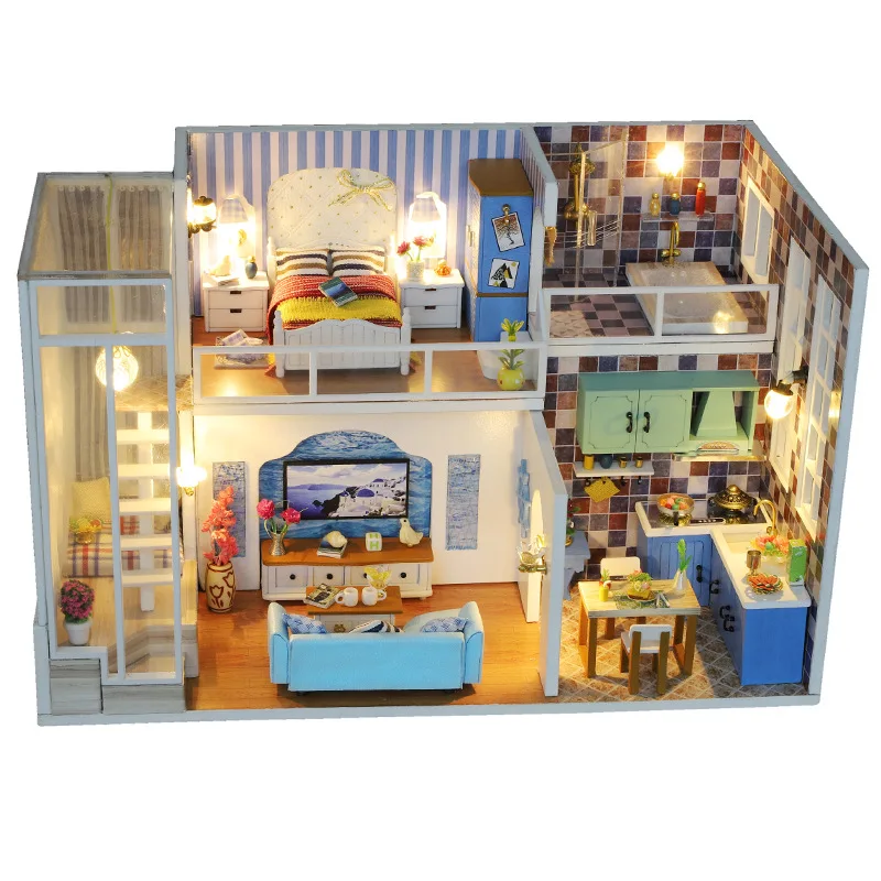 Mini house diy румбокс скандинавский лофт. кукольный домик dream loft apartment отзывы. комнаты в кукольном домике. интерьер кукольного домика. икеа домик для кукол.