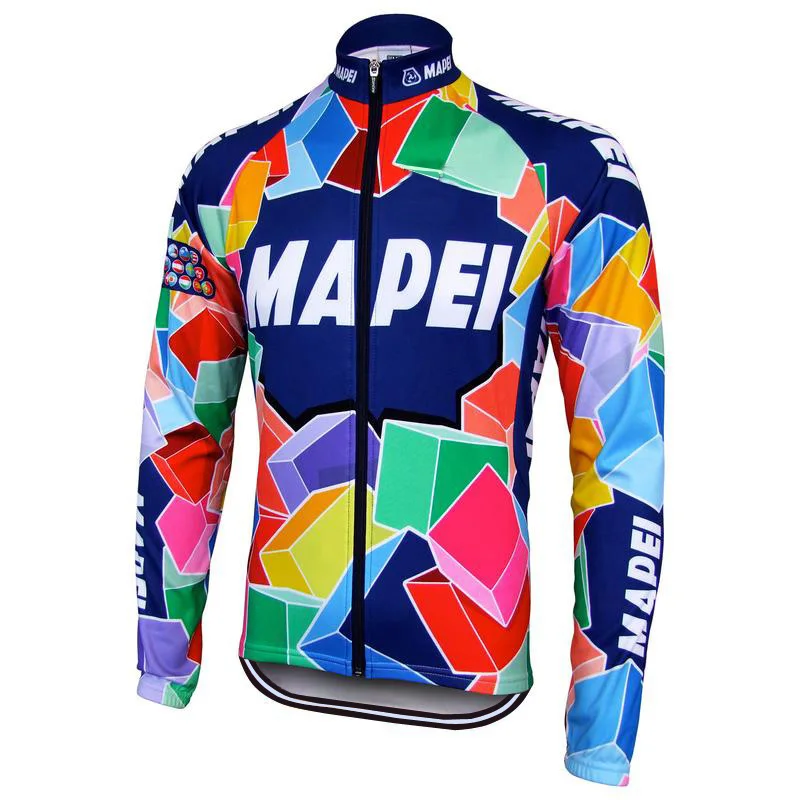 

MAPEI long sleeve cycling jersey Tour de France bike wear winter fleece and no fleece men cycling clothing ropa Ciclismo
