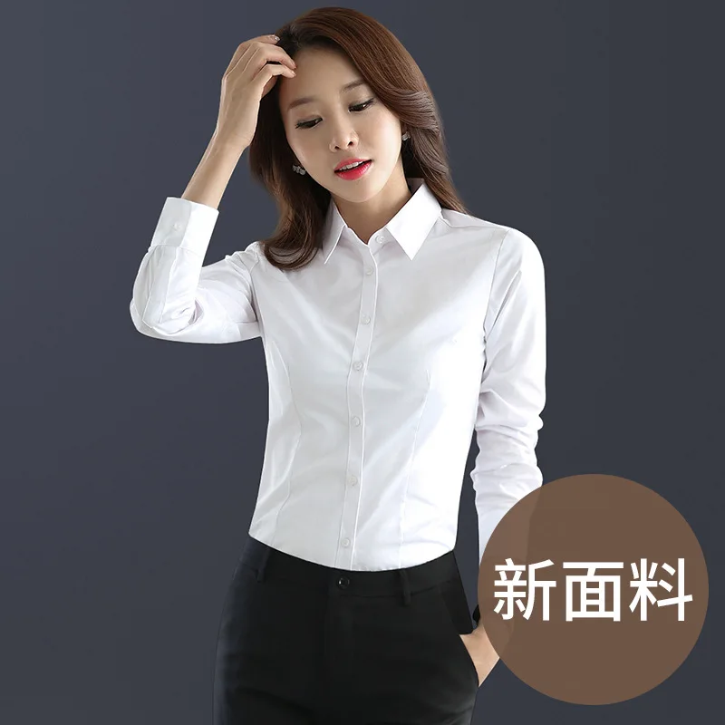 Весенне-летняя женская рубашка с длинным рукавом, женские блузки, женские офисные рубашки размера плюс 4XL, белая рубашка для женщин, Blusas Camisa Mujer