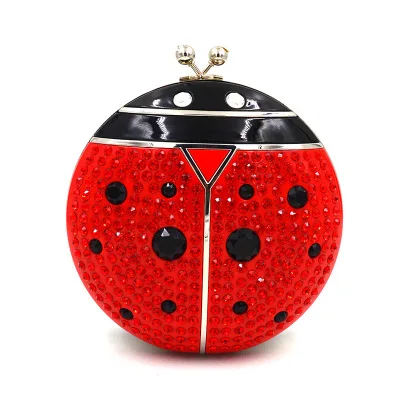 

2018 Spring New Diamond Strawberry Ladybird Acrylic Evening Package Fashion Personality Banquet Shoulder Bag Messenger Bag