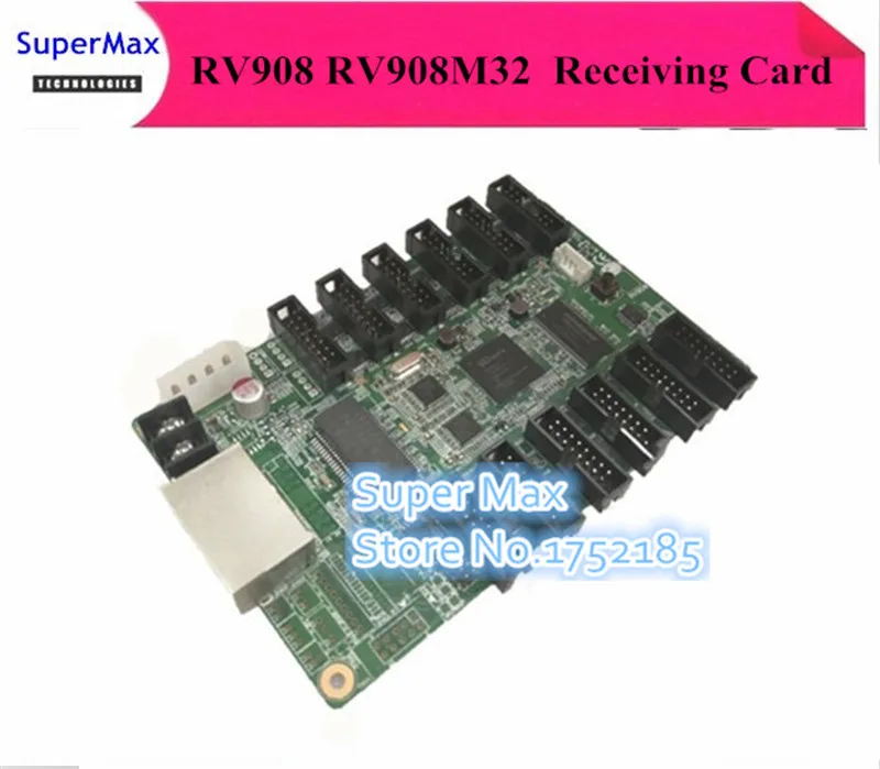 

RV908T (RV908M32) LED receiving card 1/32 scan For P1.9mm P2mm P2.5mm LED display RV908 RV801 RV801D 12*HUB75E 12*HUB75
