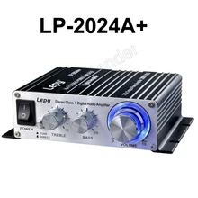 LP-2024A+ Привет-fi мини автомобильный усилитель 2*20 Вт 2CH Выходная Мощность домой усилитель 12 В Цифровой Стерео Усилитель