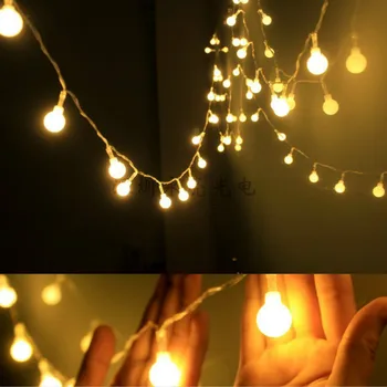 

10m High Quality Safe Pearl White Ball Led Light String For Christmas Wedding Party Birthday Window Decor 110-240v 1825