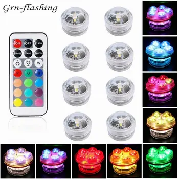 

13 colors Led RGBW RGBWW Submersible Light with remote Control IP68 Underwater Lamp for bathroom Swimming pool fountain decor