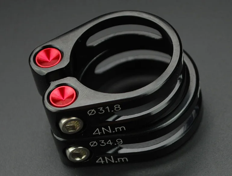

1pcs Fouriers CNC Alloy MTB Road Seatpost Clamp 31.8 34.9mm Collar Fixed Black
