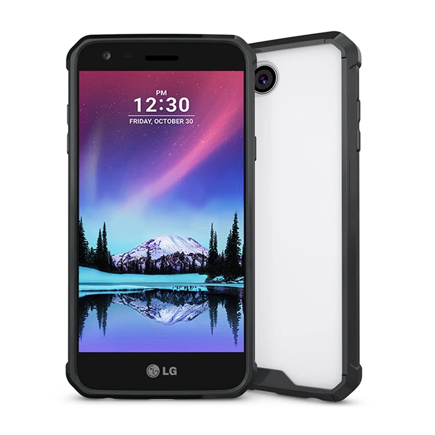 

Slim Hybrid Back Cover Transparent Housing Holster Air Cushion Frame Case Crystal Clear Shell For LG LV7 / K10 Power / X Power 2